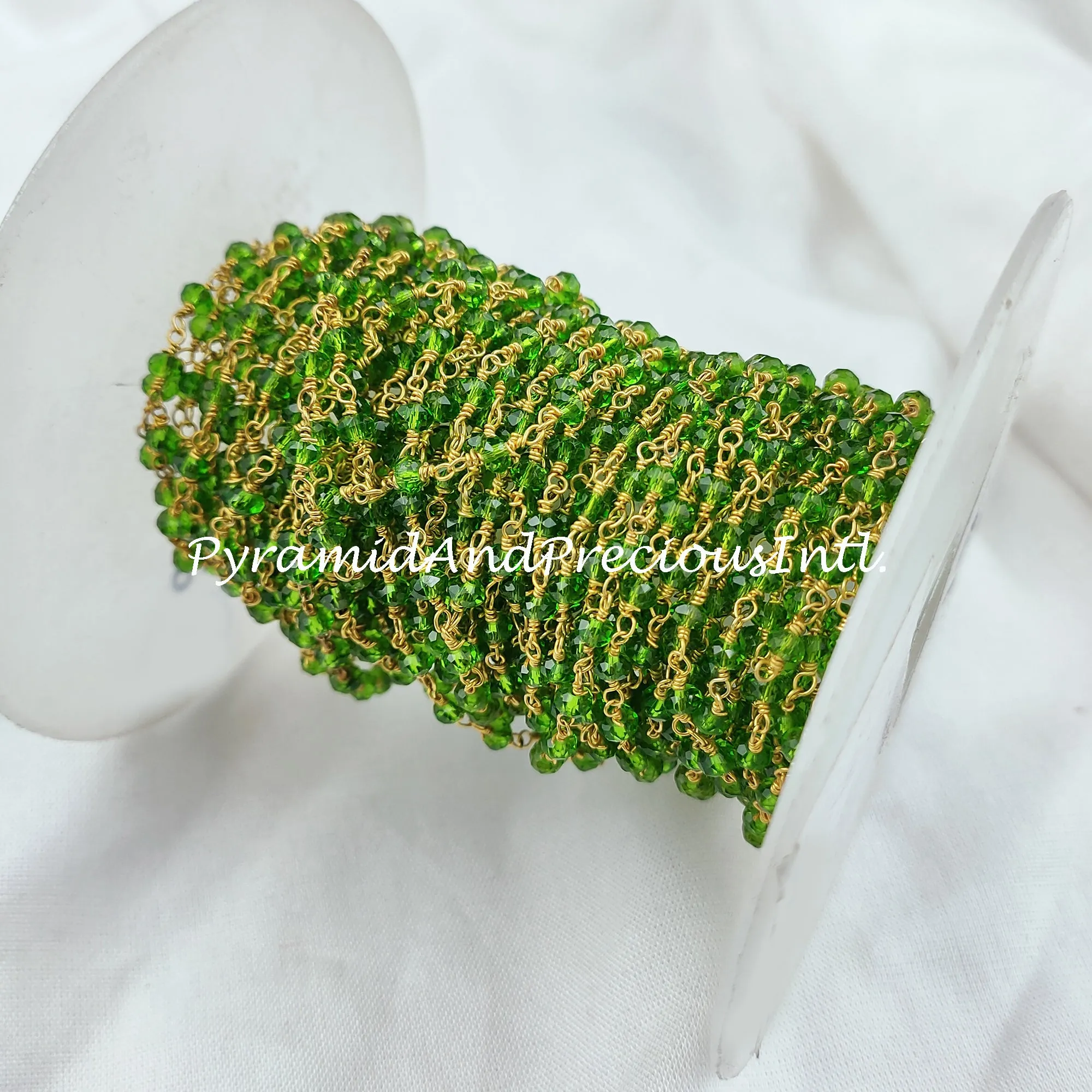 Peridot Rosary Chain, Rondelle Beads Chain, Necklace Chain, Gold Plated Chain, Jewelry Making Chain – SELLING BY FOOT