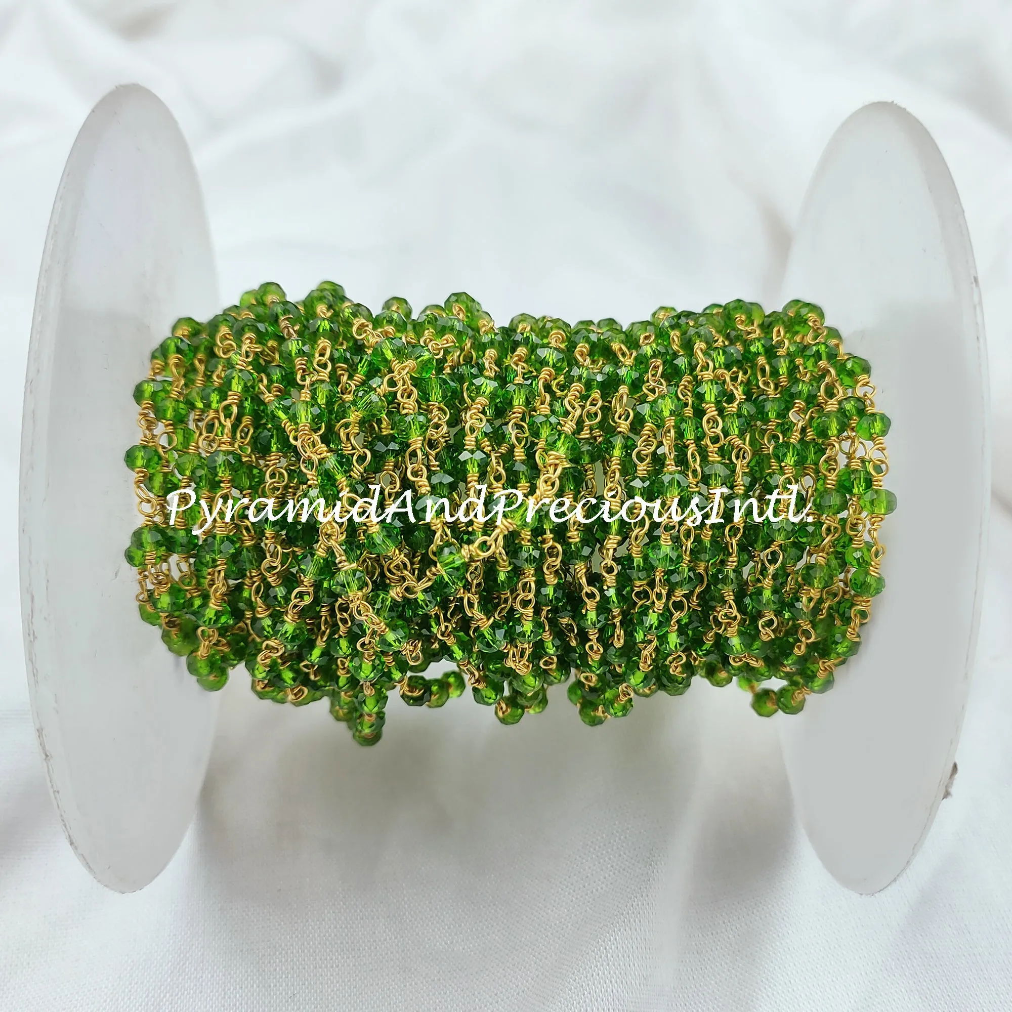 Peridot Rosary Chain, Rondelle Beads Chain, Necklace Chain, Gold Plated Chain, Jewelry Making Chain – SELLING BY FOOT