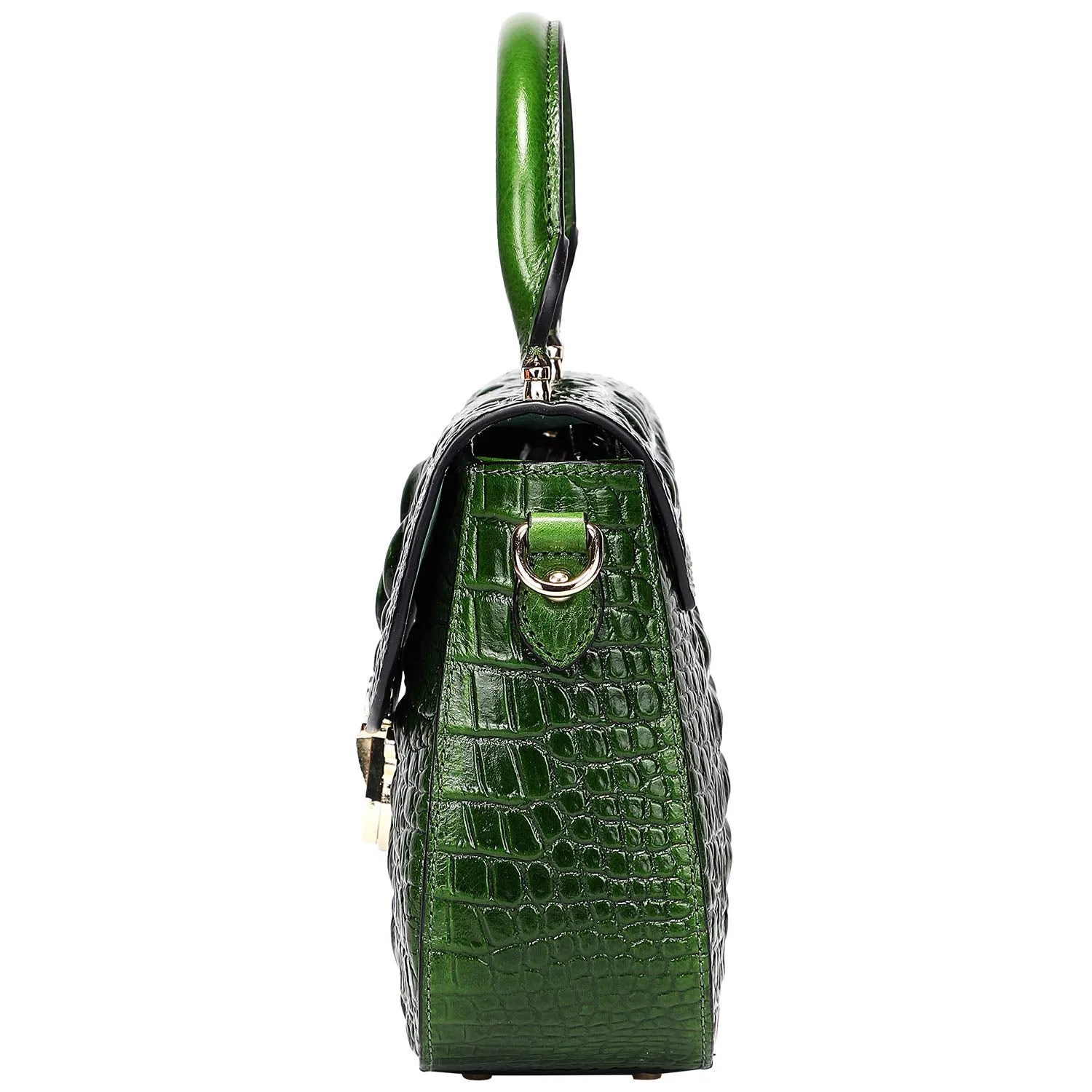 PIJUSHI Genuine Leather Crossbody Shoulder Bags for Women Designer Crocodile Purse Small Top Handle Satchel Handbag