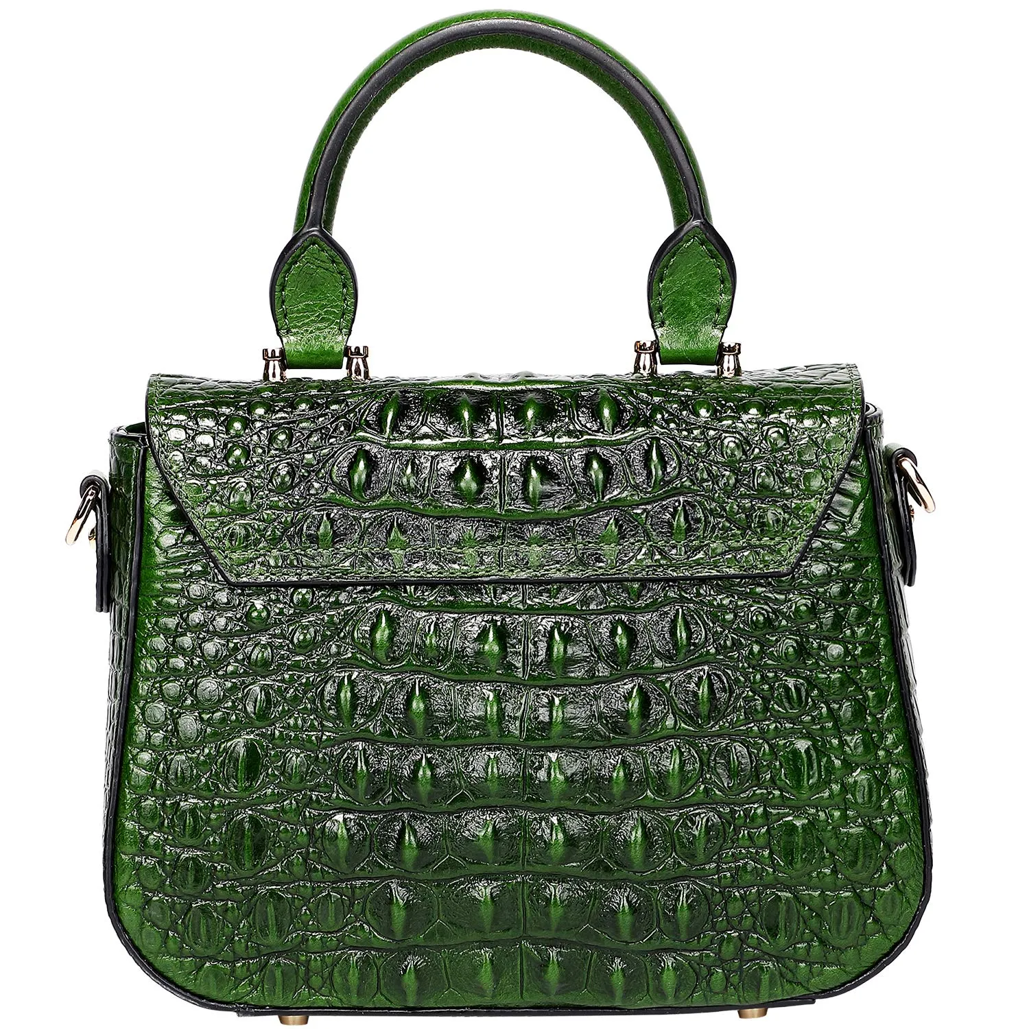 PIJUSHI Genuine Leather Crossbody Shoulder Bags for Women Designer Crocodile Purse Small Top Handle Satchel Handbag