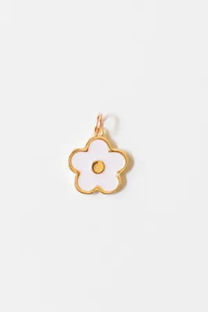 Pink Enamel Flower Charm