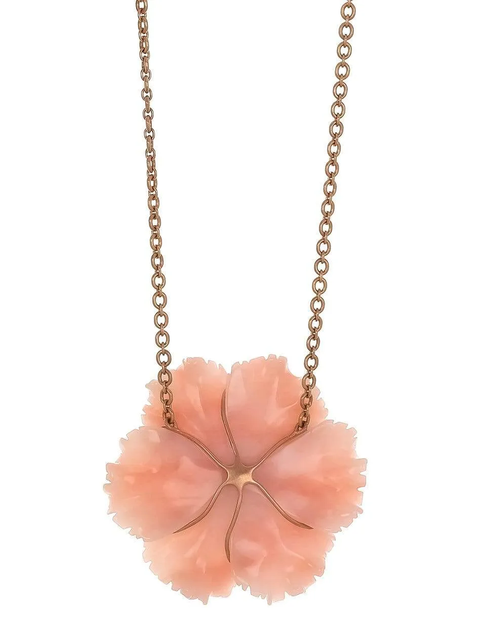 Pink Opal and Aquamarine Tropical Flower