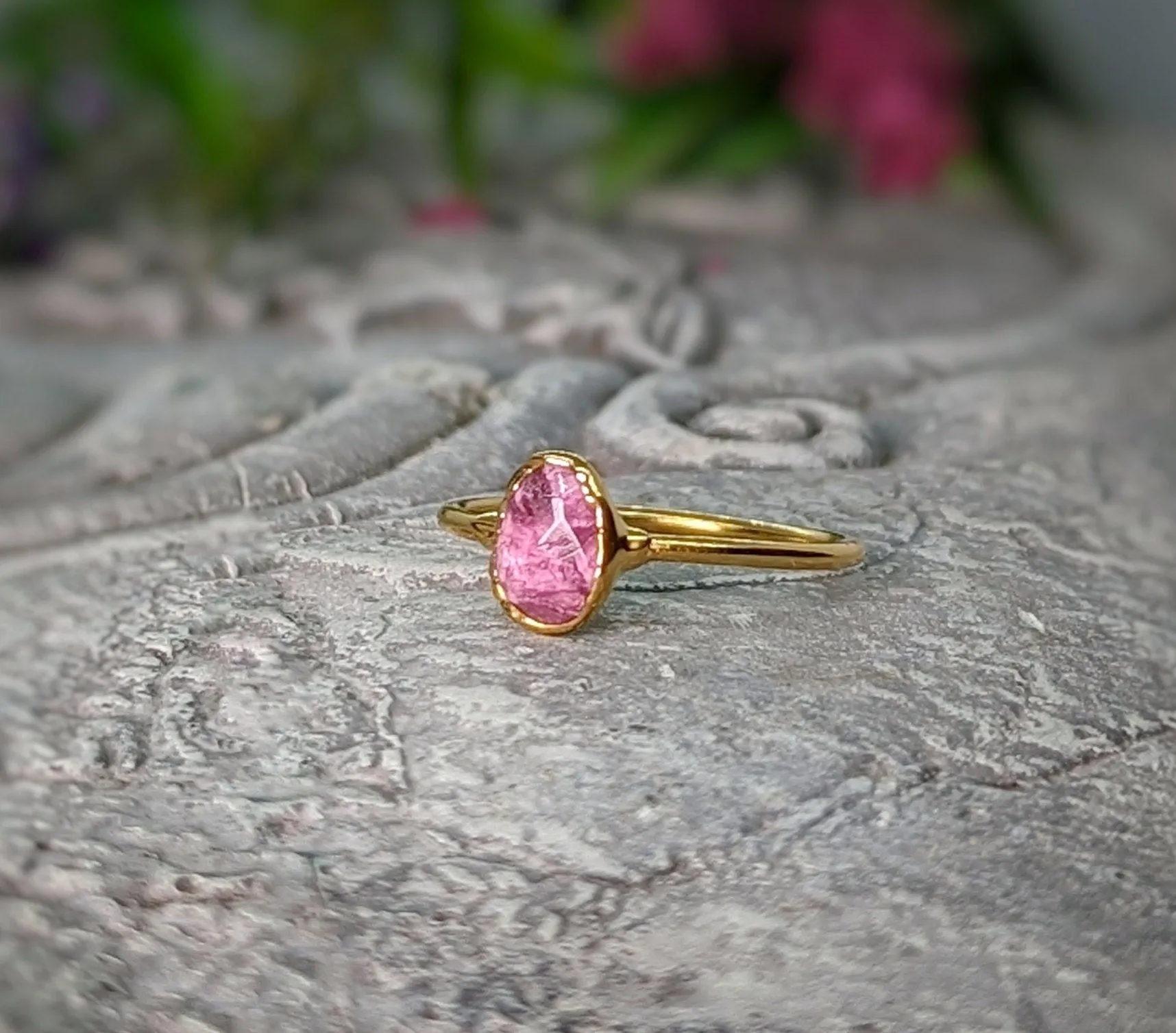 Pink Tourmaline ring