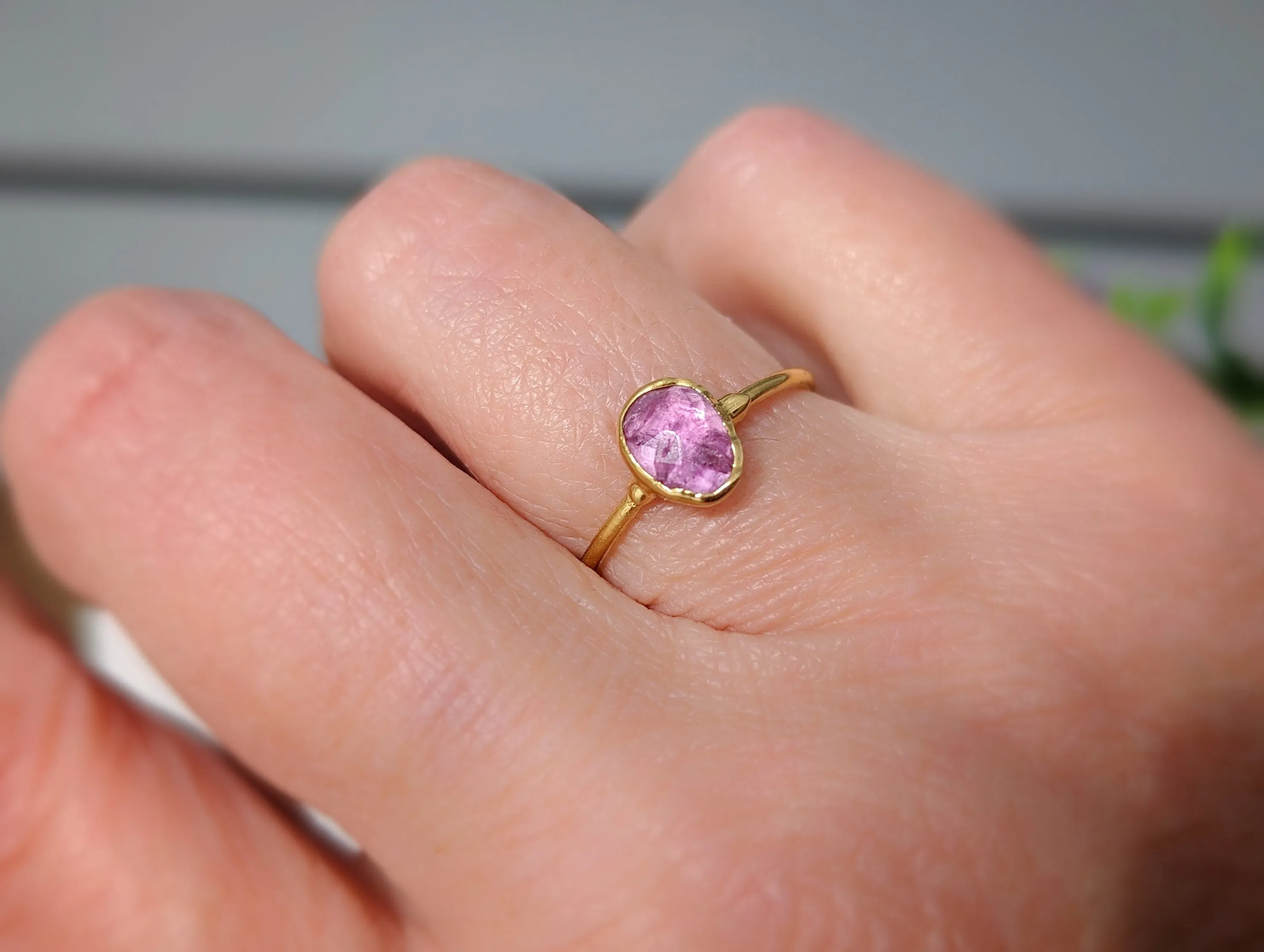 Pink Tourmaline ring