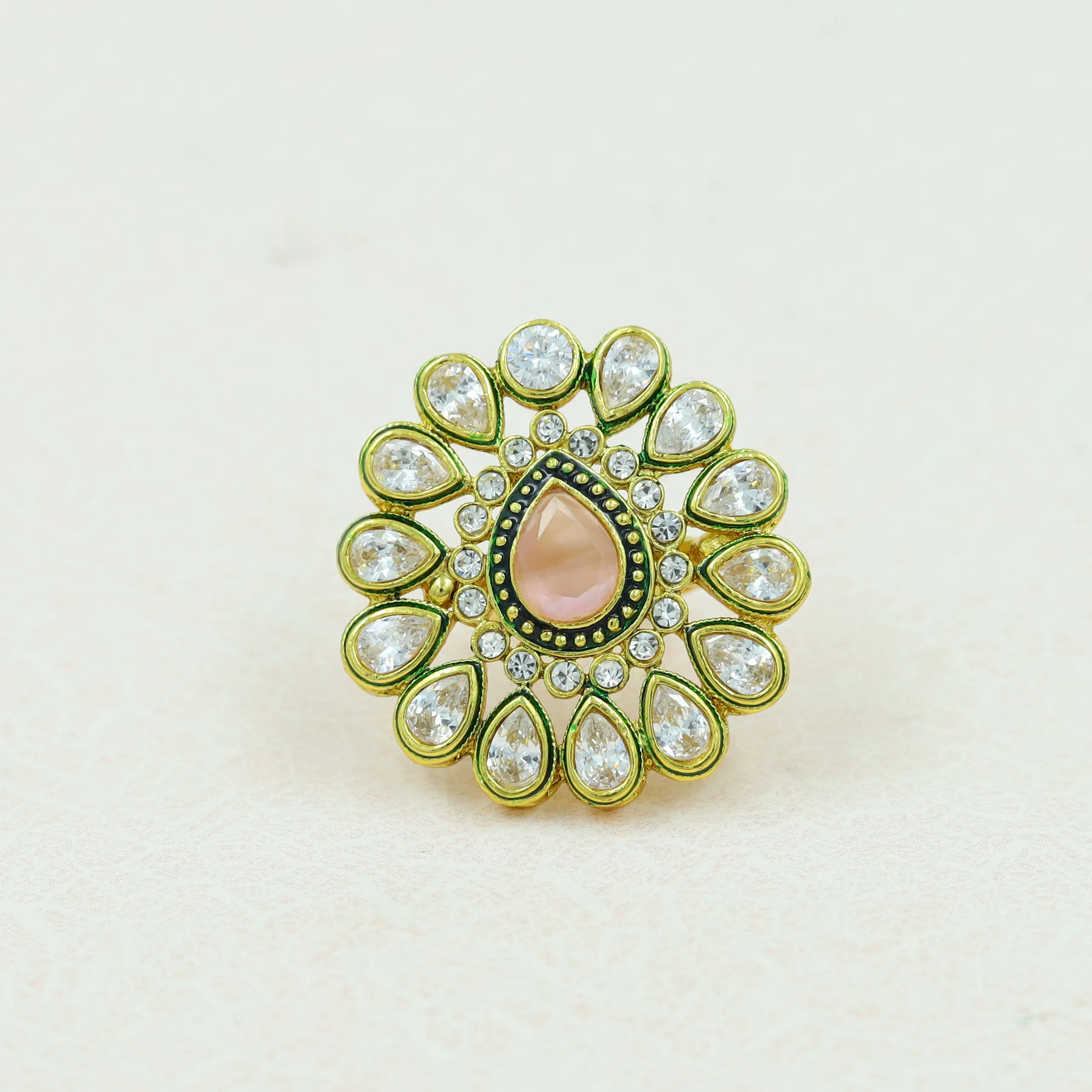 Polki Cocktail Blue Ring 12509-8973