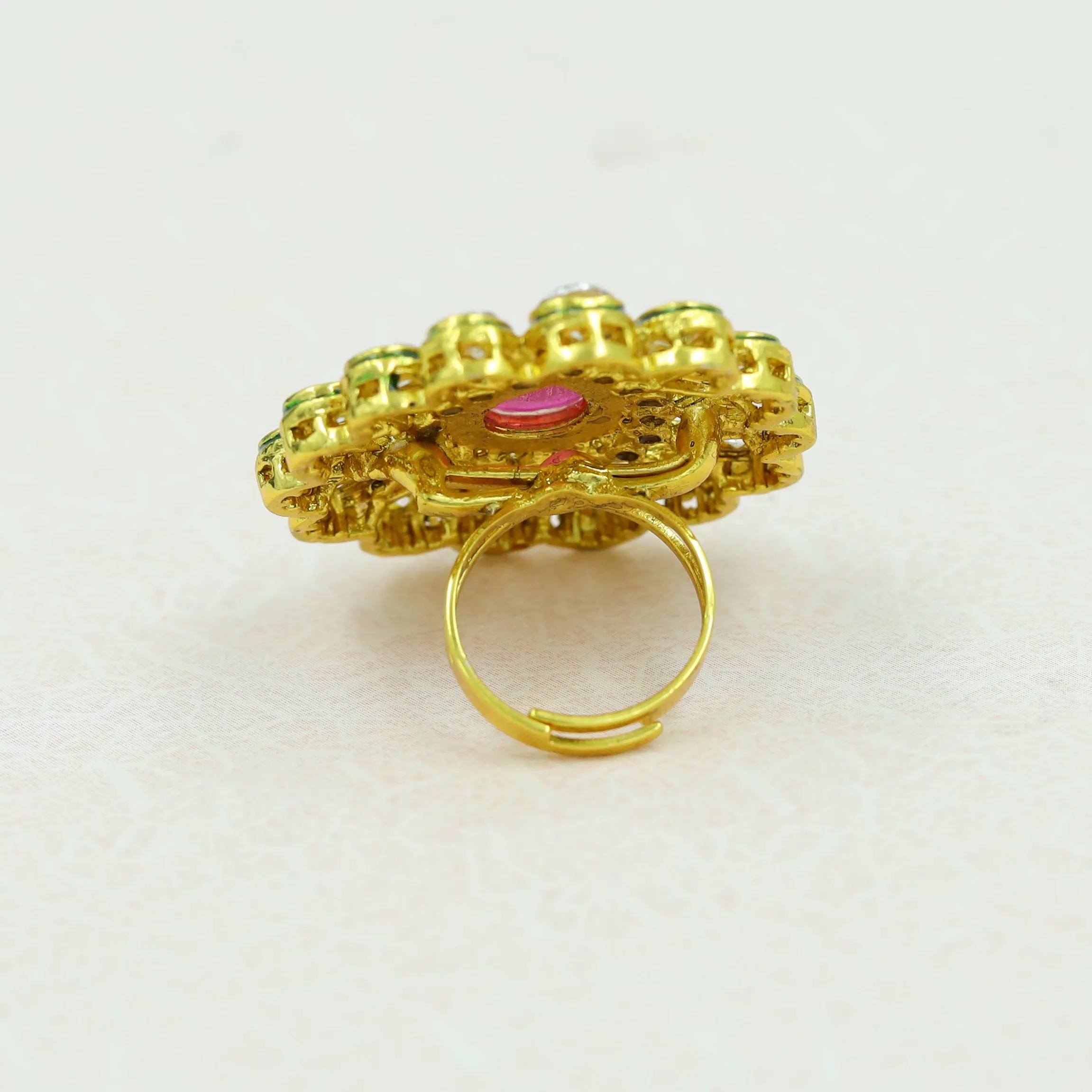 Polki Cocktail Blue Ring 12509-8973