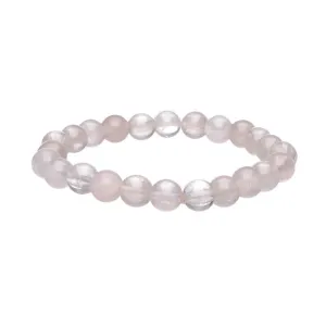 Rose Quartz Crystal Bead Bracelet 8mm