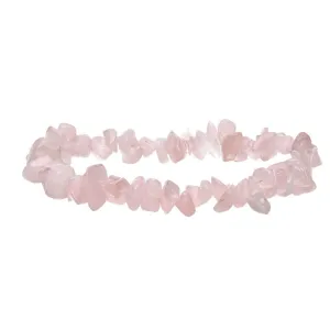 Rose Quartz Crystal Chip Bracelet