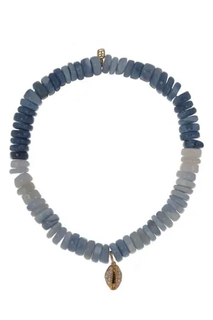 Small Cowrie Shell Charm Heishi Bead Bracelet