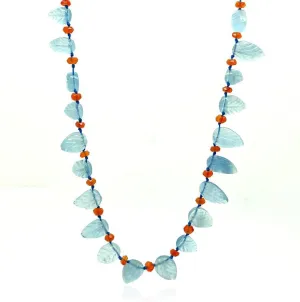 SOLD | Aquamarine & Carnelian Gemstone Necklace