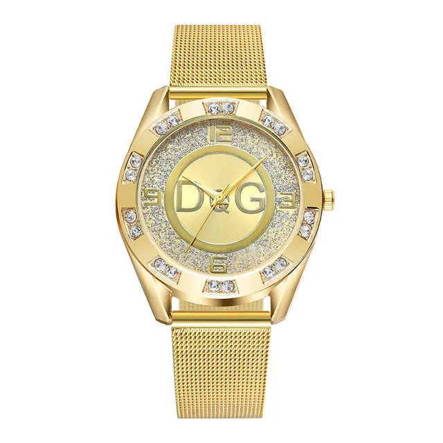 Stainless Steel Luxury Quartz Watch For Women