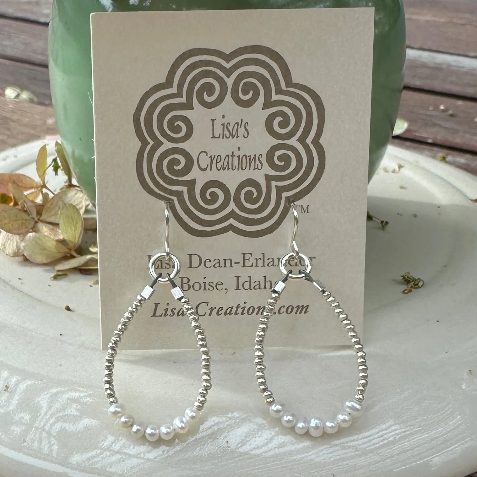 Stepping Stone Hoop Earrings