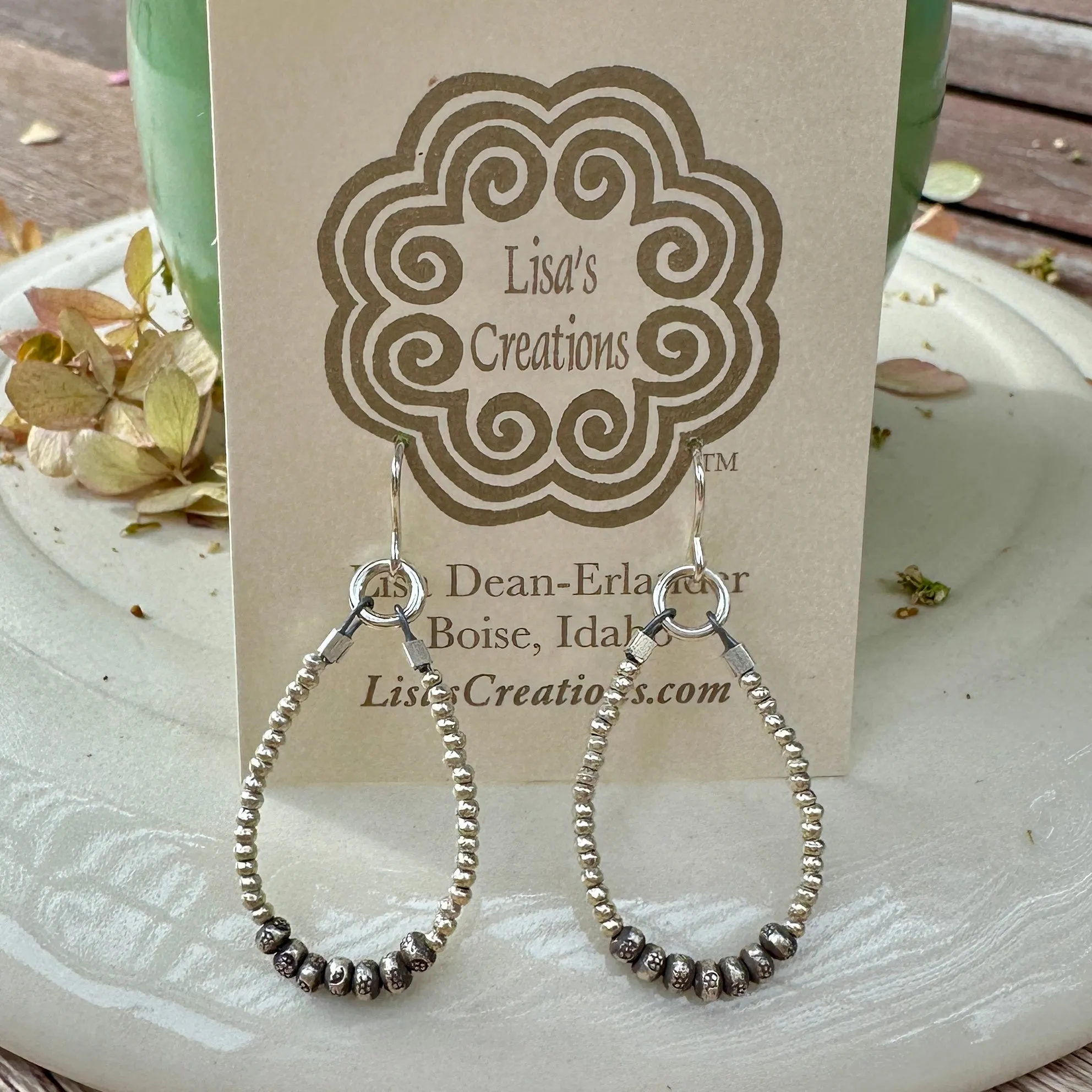 Stepping Stone Hoop Earrings