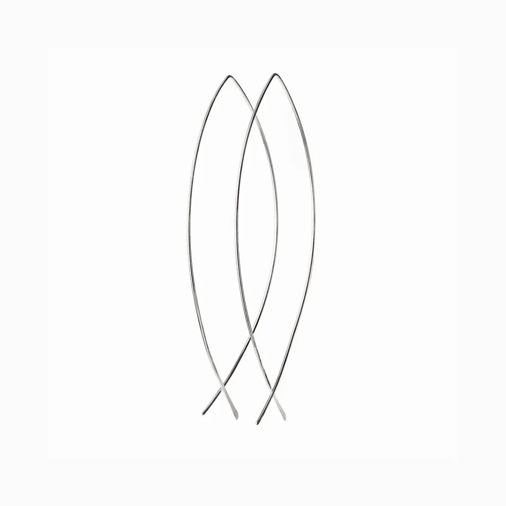 Sterling Silver Oval Hoop Earrings