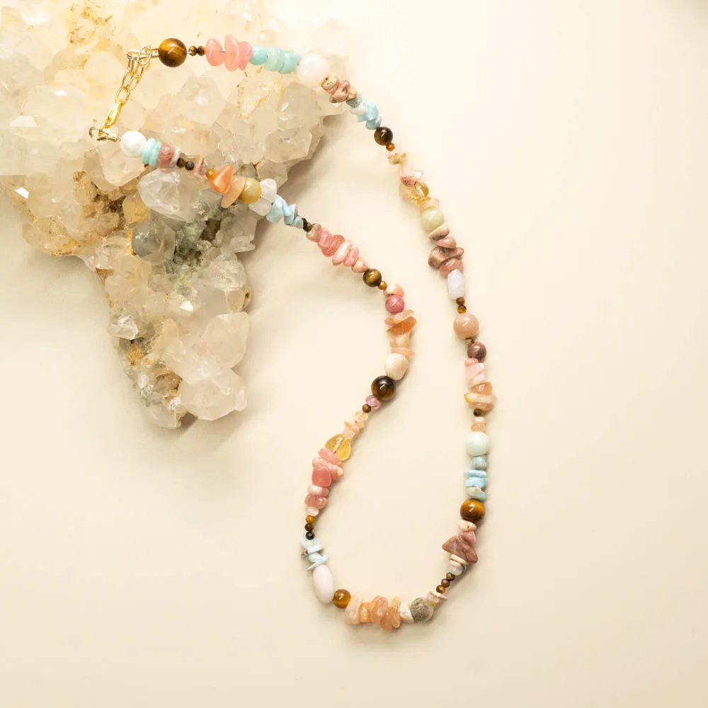 ‘The Wanderer’ Beaded Crystal Necklace