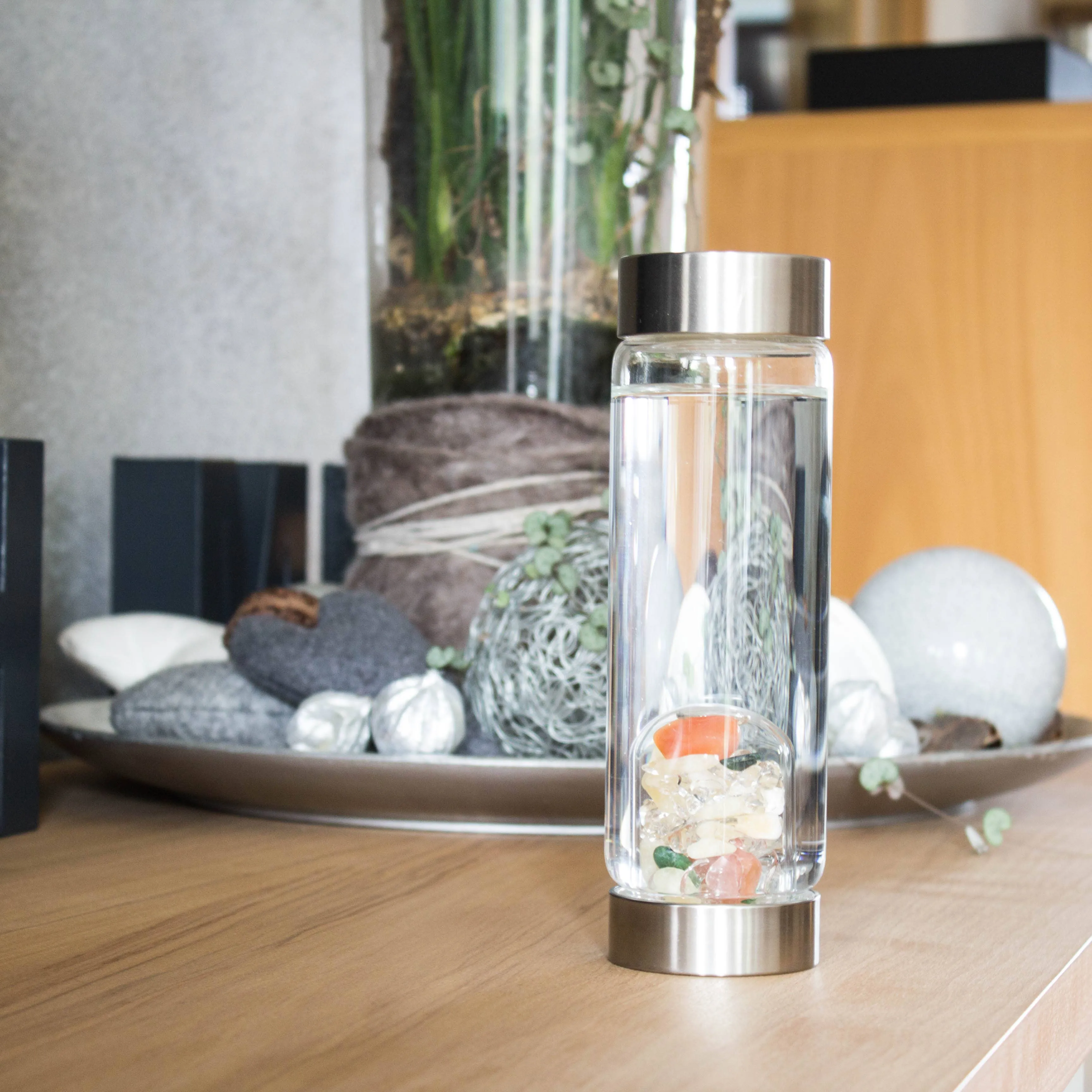 ViA Crystal Water Bottle | HAPPINESS
