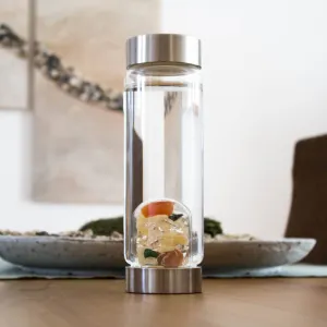 ViA Crystal Water Bottle | HAPPINESS