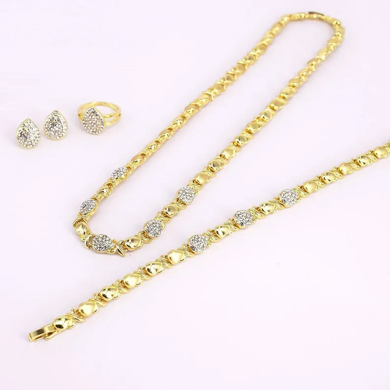 Water Drop Xo Necklace Set