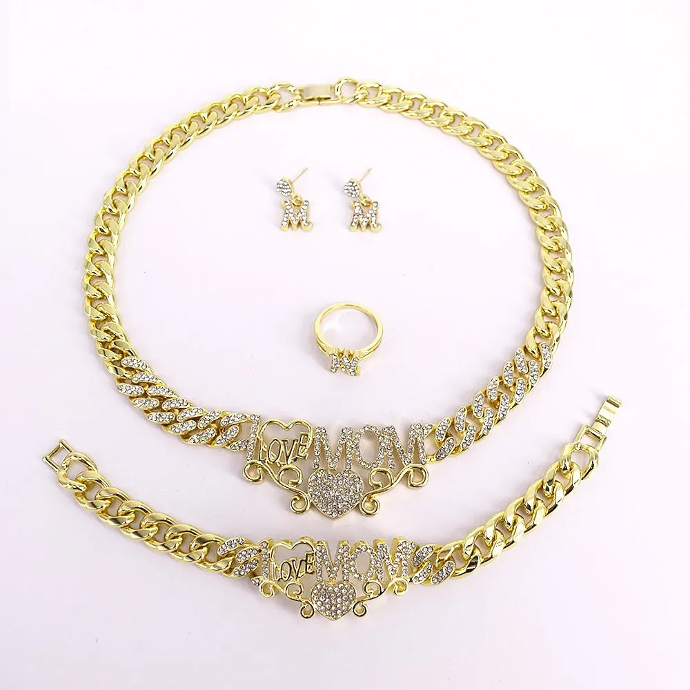 Xo Mom Necklace Set for Women