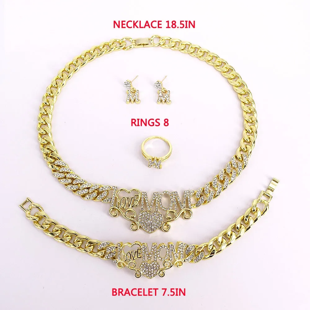 Xo Mom Necklace Set for Women