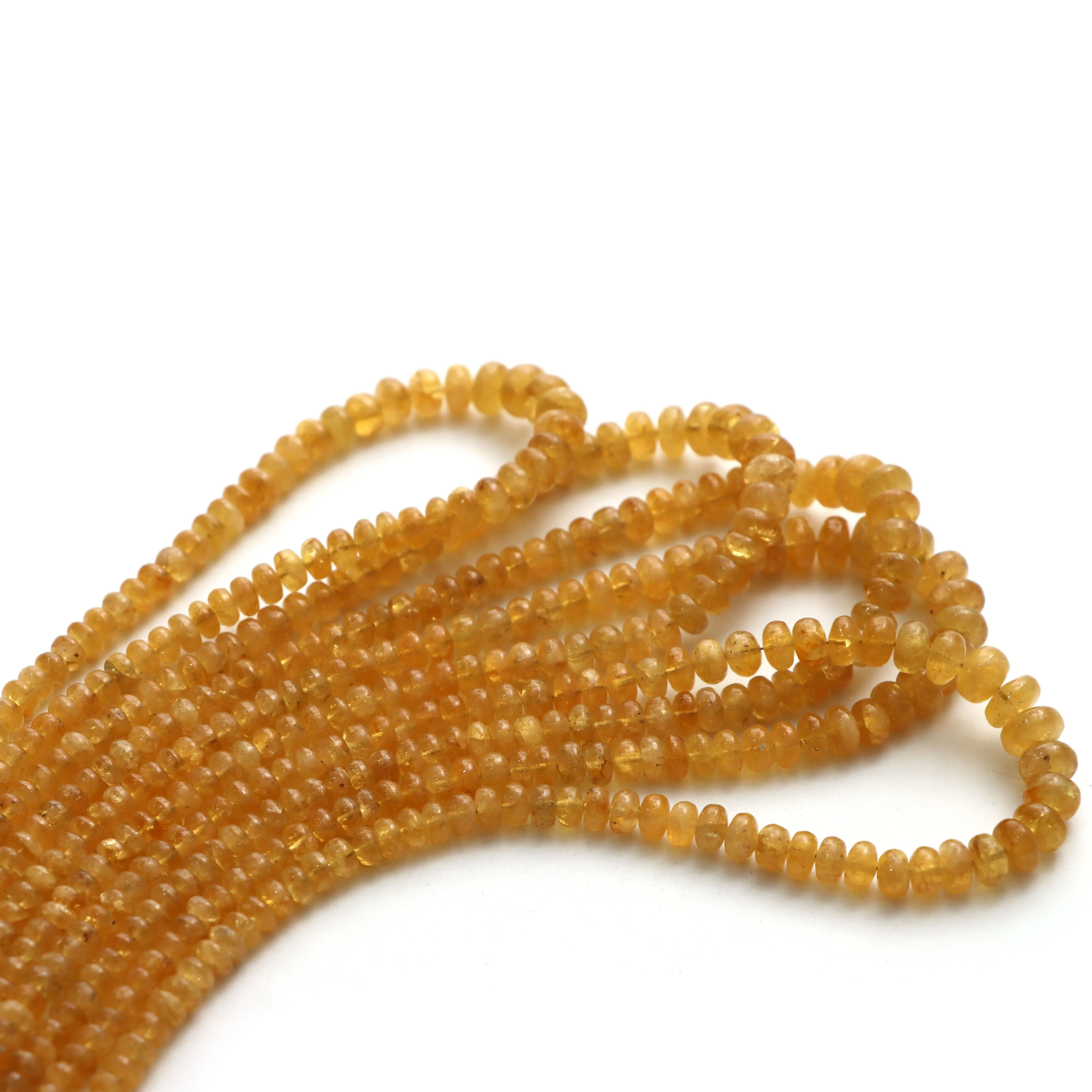 Yellow Aquamarine Smooth Rondelle Beads, 5 mm To 8 mm, Aquamarine Jewelry Making Beads, Plain Aquamarine, 18 Inches Strand, Price Per Strand