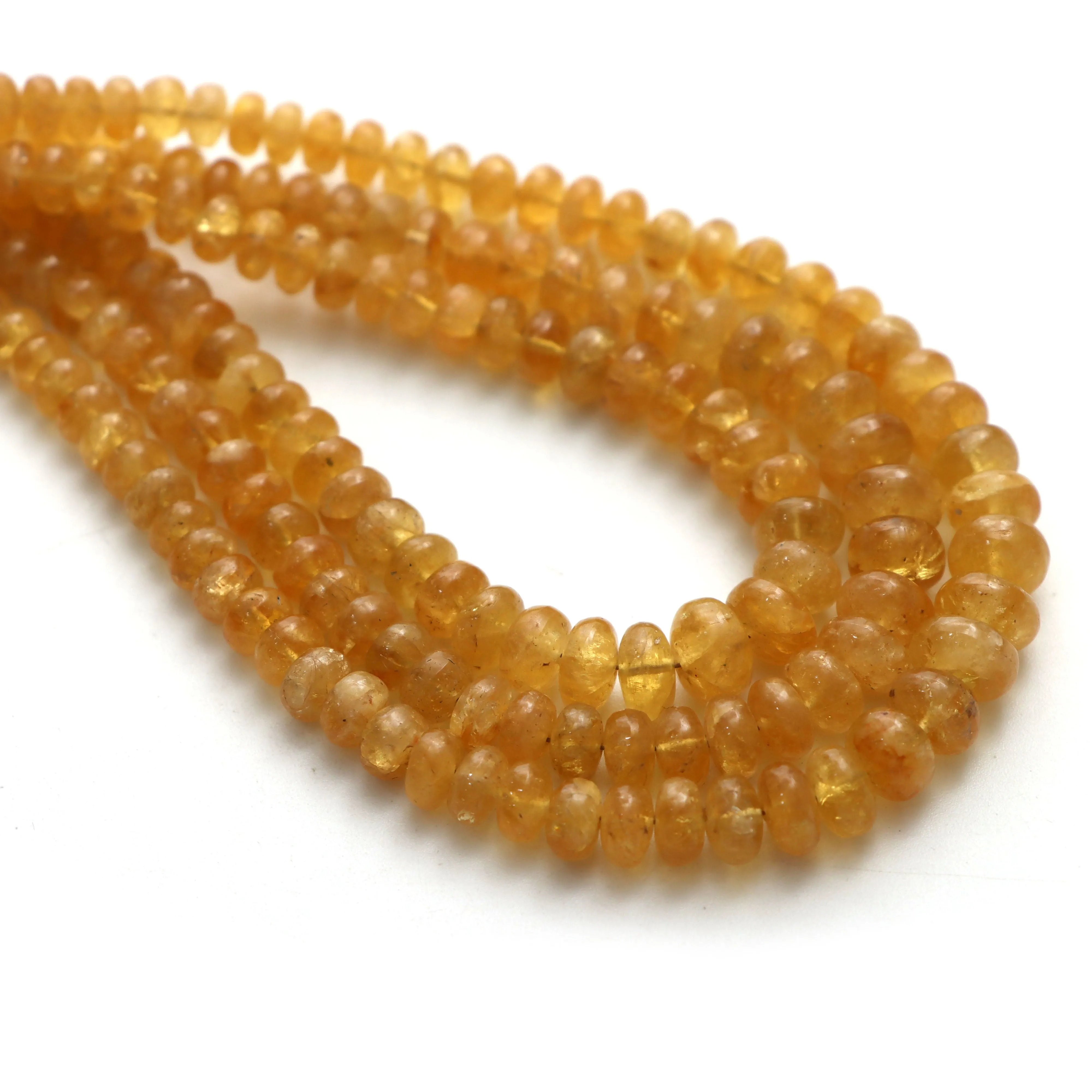 Yellow Aquamarine Smooth Rondelle Beads, 5 mm To 8 mm, Aquamarine Jewelry Making Beads, Plain Aquamarine, 18 Inches Strand, Price Per Strand
